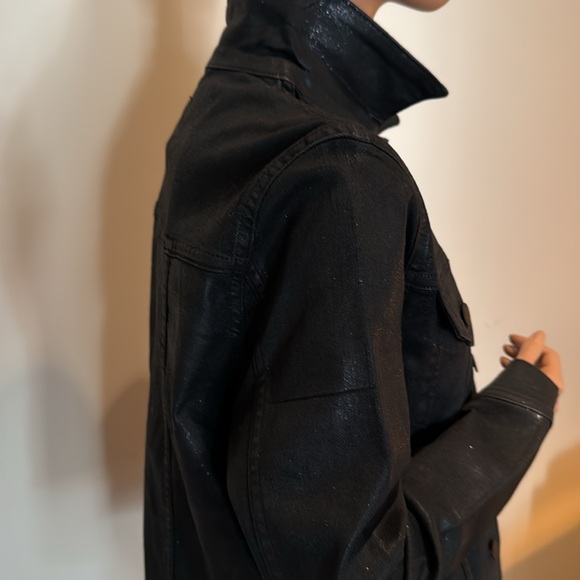 AG Adriano Goldschmied black denim jacket Robyn vintage medium NWT - Picture 9 of 12